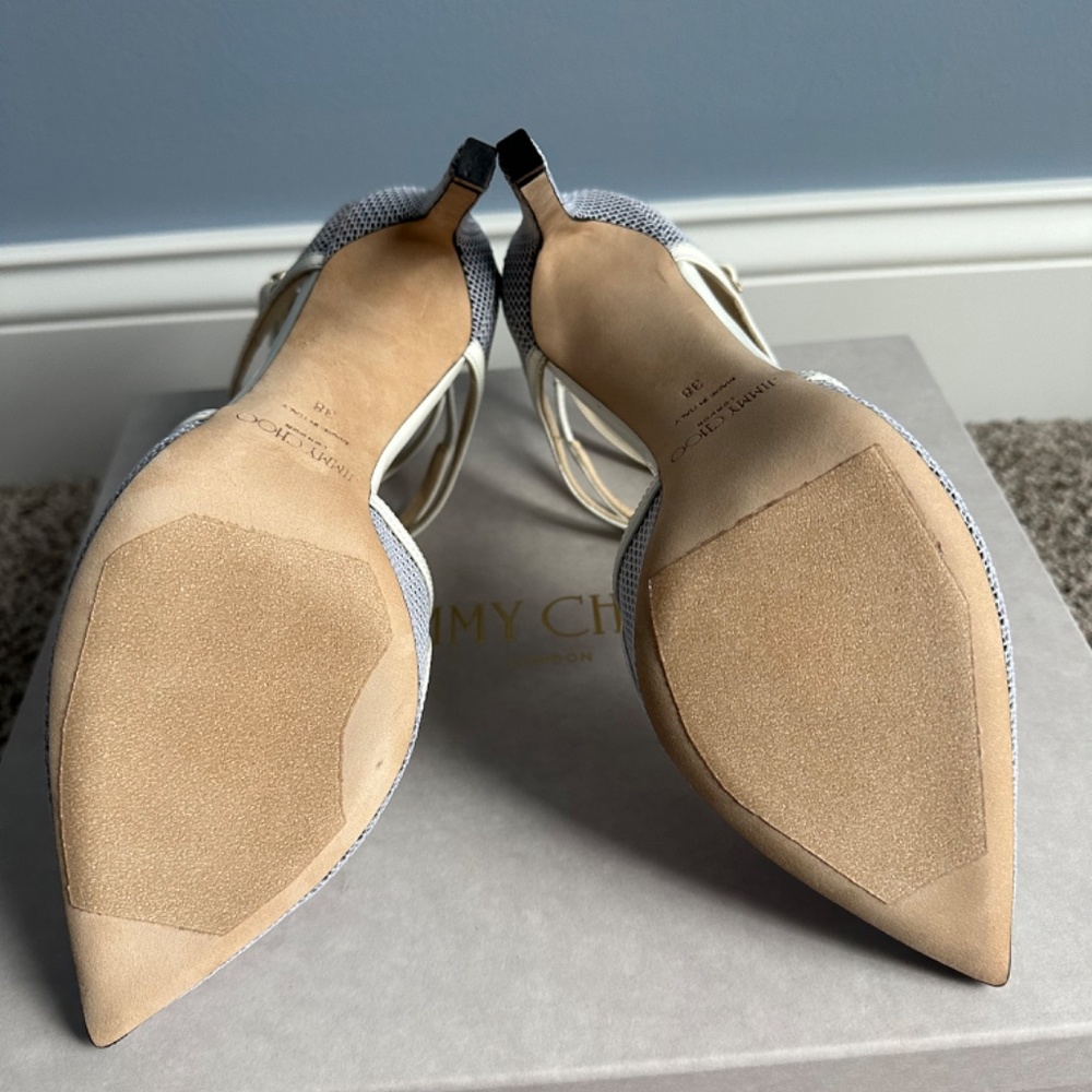 Jimmy Choo シルバー ハイヒール　サンダル　LANCER Jimmy Choo シルバー ハイヒール サンダル LANCER - メルカリ